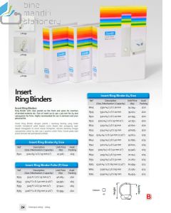 Contoh Insert Ring Binder merk Bantex