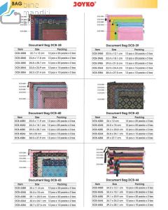 Jual Kantong Poket Resleting Dokument Joyko Document Bag DCB-38 A4 (Garis Metalik) terlengkap di toko alat tulis