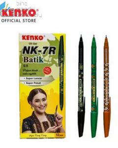 Gambar stationery Kenko NK-7R Ballpen Batik Bollpoint Pulpen Pena Tulis dan aneka katalog Kenko grosir