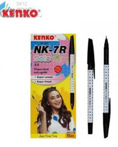 Brosur gambar perlengkapan kantor Kenko NK-7R Ballpen Dots Bollpoint Pulpen Pena Tulis