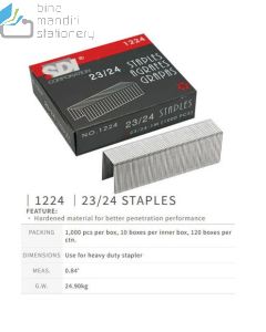 Gambar perlengkapan kantor SDI 1224 Heavy Duty Staples 23/24 Isi Stapler Jilid dan aneka katalog SDI grosir