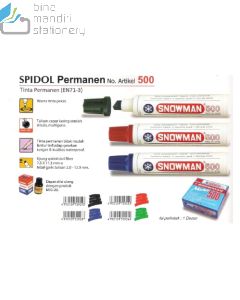 Jual Spidol Biru Snowman 500 Jumbo Permanent Marker Blue termurah harga grosir Jakarta